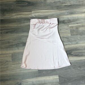 Elegant Pink Strapless Dress